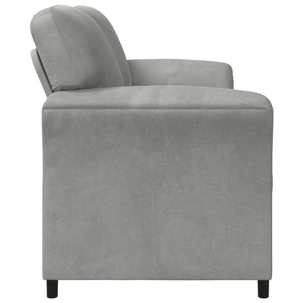 3-Sits soffa Ljusgrå 198 x 83 x 95 cm Sammet