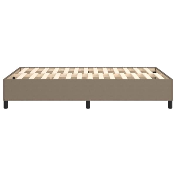 Boxspring-sängram taupe 120x200 cm tyg