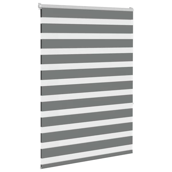 Rullgardin zebra mörkgrå 95x150 cm tyg bredd 90,9 cm polyester