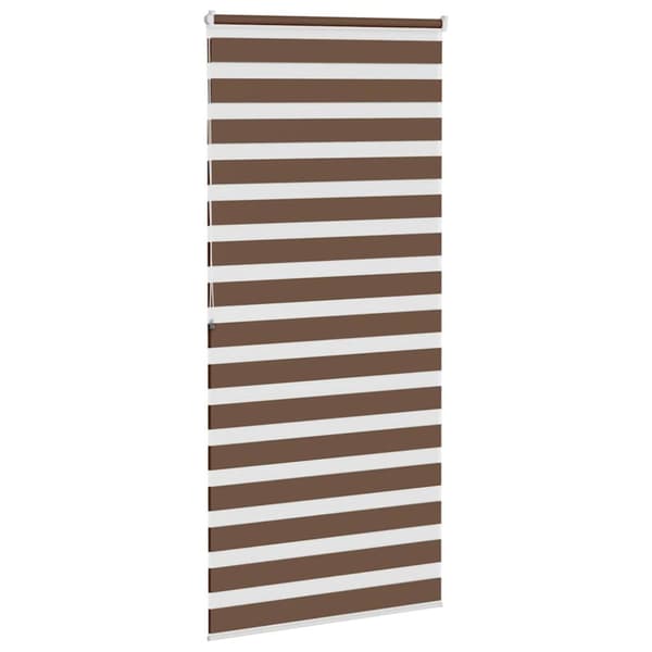 Rullgardin zebra brun 110x200 cm tyg bredd 105,9 cm polyester