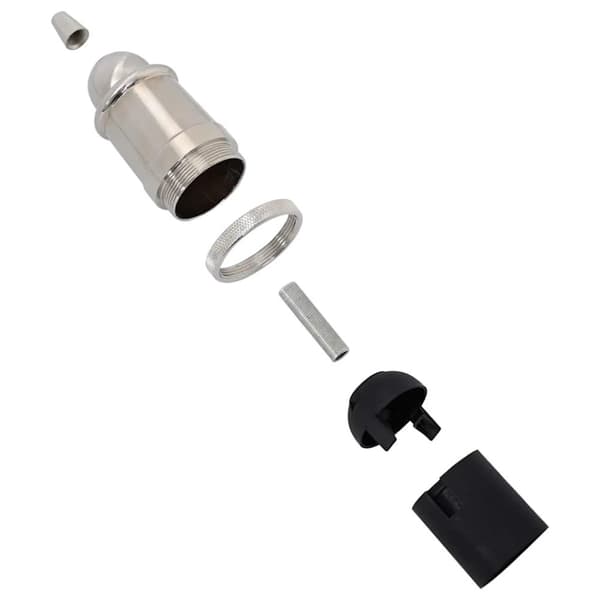 Lamphållare 2 st Satin Nickel E27