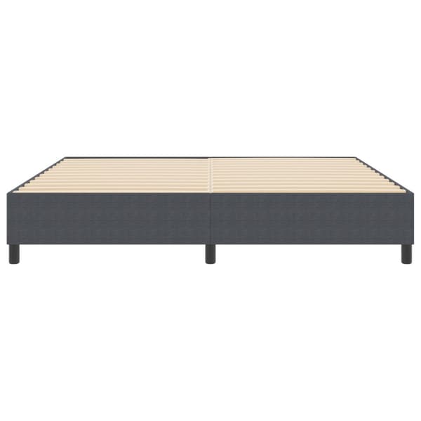 Plattform sängram Mörkgrå 200 x 200 cm Kordread tyg