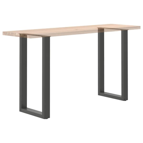 Barbordsben U-formade 2 st antracit 50x(90-91) cm stål