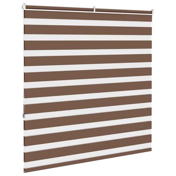 Rullgardin zebra brun 145x150 cm tyg bredd 140,9 cm polyester