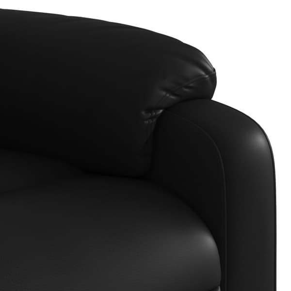 Massagefåtölj svart konstläder