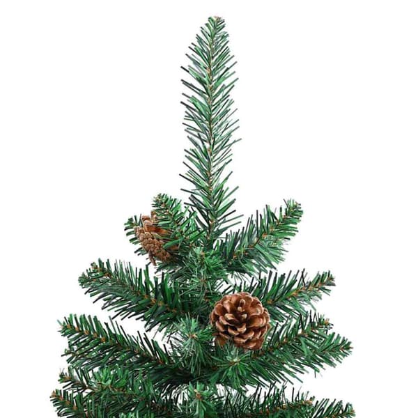 Smal julgran Grön 180 cm PVC och solid furu