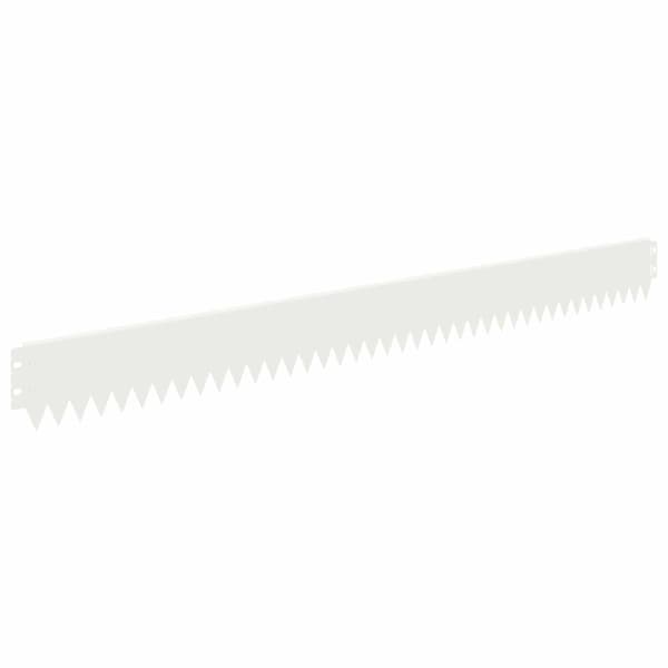 Kant för gräsmatta 30 pcs 103 x 10 cm Stål Vit