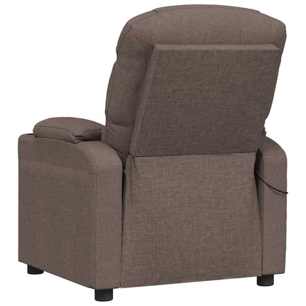 Massagefåtölj taupe tyg