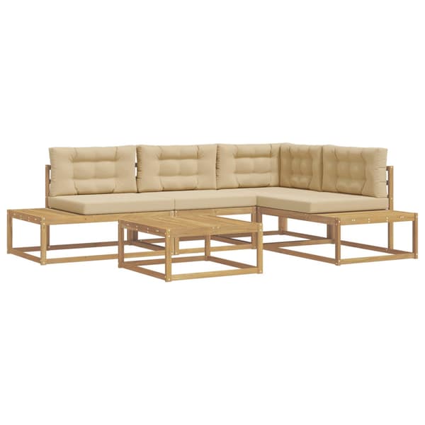 Utomhussoffset med kudde Vit 79 x 79 x 37 cm Polyester