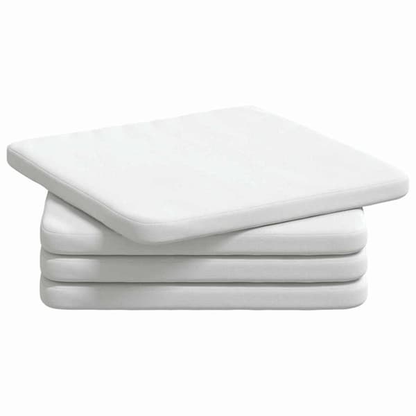 Sittkuddar 4 pcs Vit 40 x 40 x 3 cm tyg