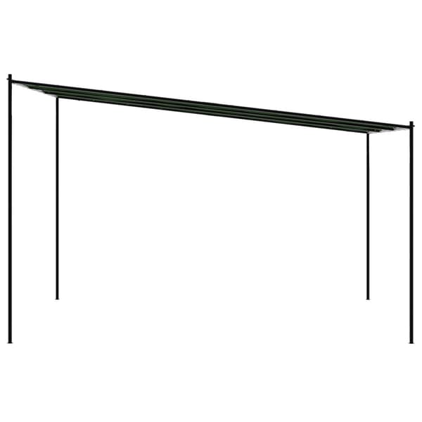 Paviljong 4 x 3,98 x 2,67 m Grön Polyester och Stål