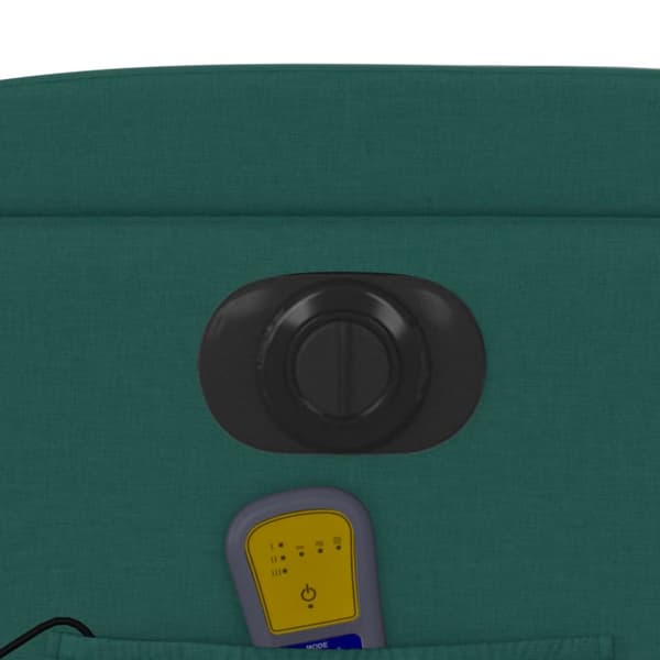 Elektrisk massagefåtölj mörkgrön tyg