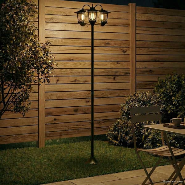 Utomhus Solamp with LED Bulb Svart