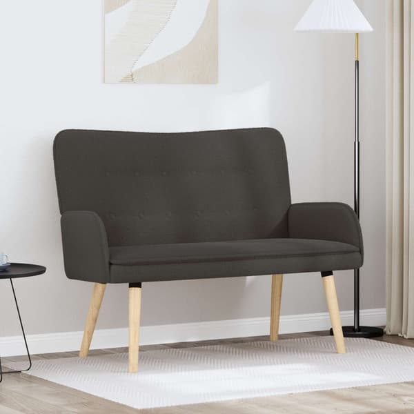 2-sits soffa Mörkgrå 115 x 61 x 87 cm Bouclé