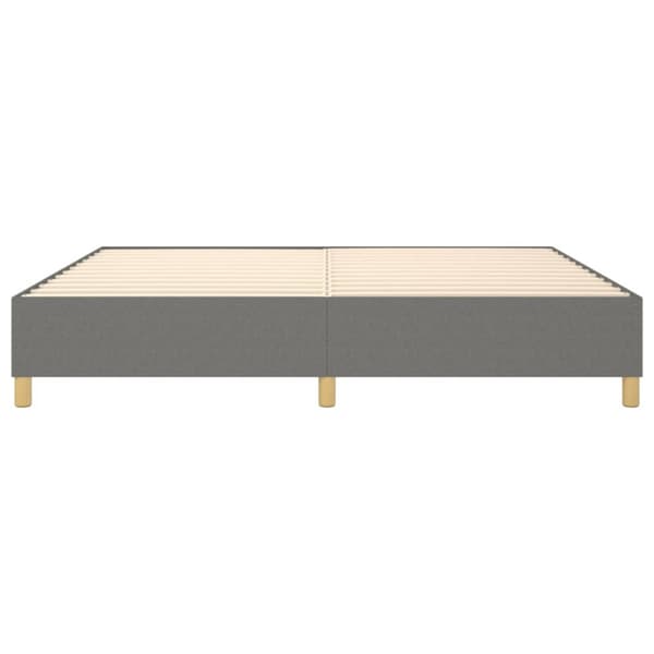 Boxspring-sängram mörkgrå 140x190 cm tyg