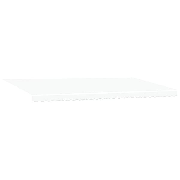 Utfällbar markis Vit 600 × 300 cm Polyester och aluminium