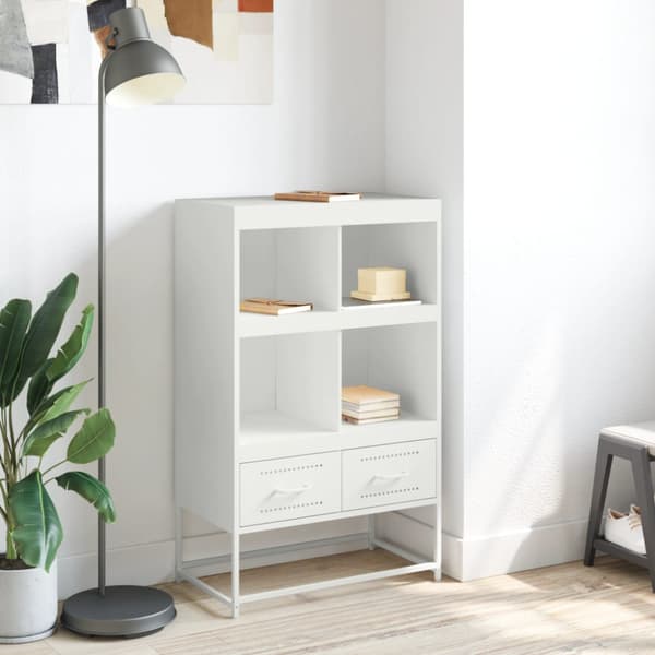 Högskåp vit 68x39x111,5 cm stål