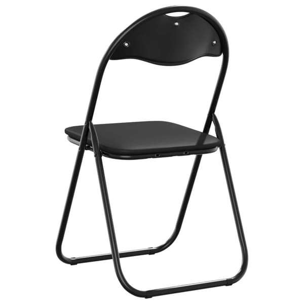 Fällstol 2 pcs Svart 48 x 43,5 x 81 cm Konstläder