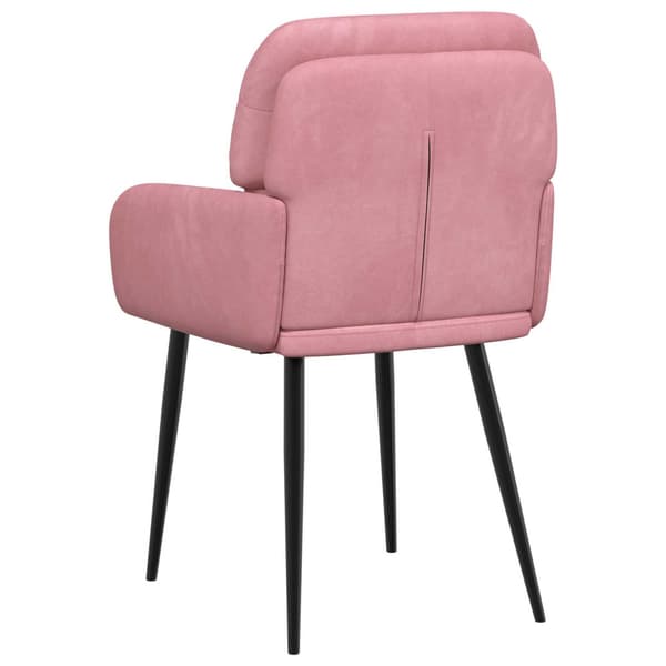 Matstolar 2 pcs Sammet Rosa 59 x 59,5 x 90 cm
