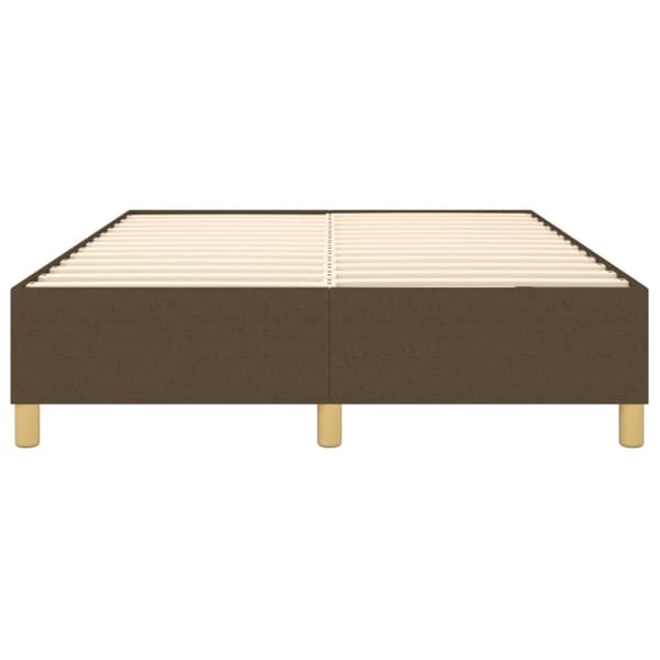 Boxspring-sängram mörkbrun 140x190 cm tyg