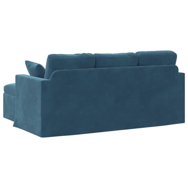 Soffa Blå 178 x 134 x 80 cm Sammet