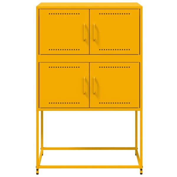 Skänk senapsgul 68,5x38,5x107 cm stål