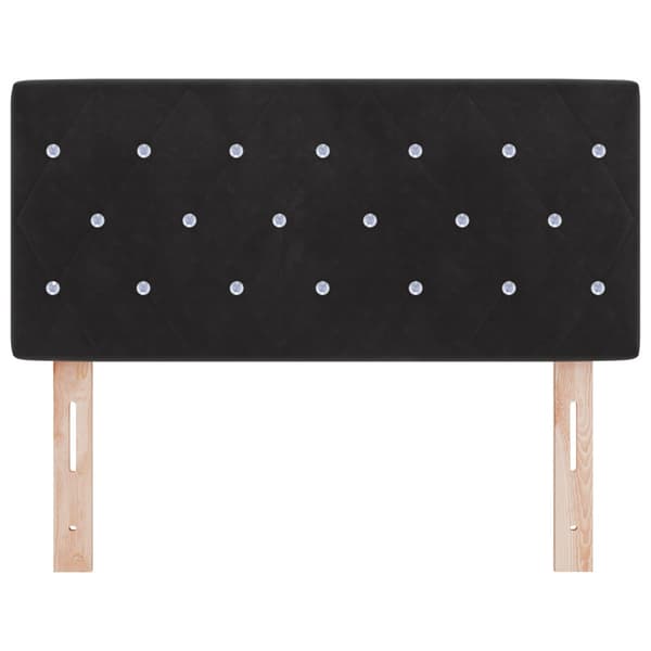 Huvudgavel Svart 90 cm Sammet
