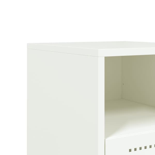 Sängbord vit 36x39x60,5 cm stål