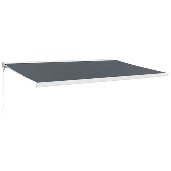 Markis infällbar antracit 5x3 m tyg&aluminium