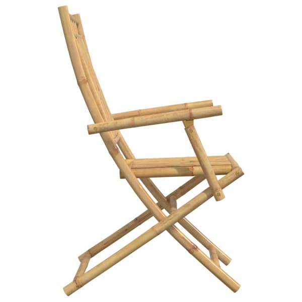 Hopfällbara trädgårdsstolar 8 st 53x66x99 cm bambu