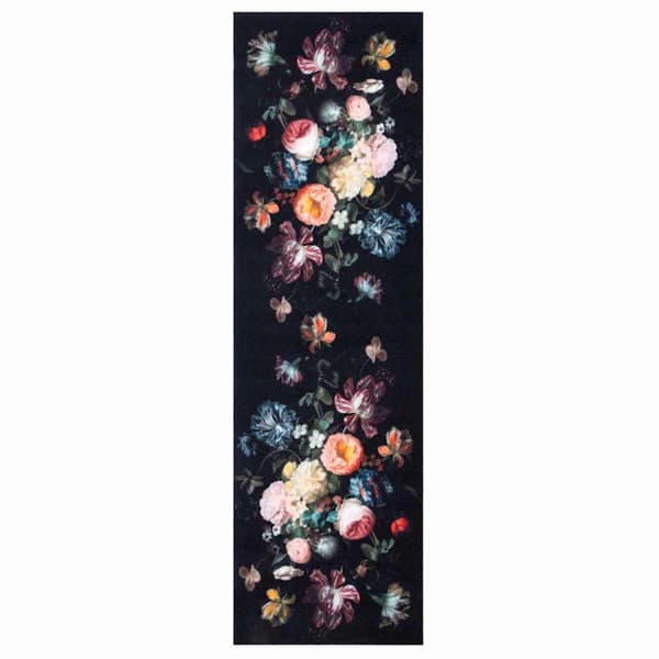 Köksmatta Svart 150 x 45 cm Sammet