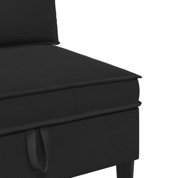 Möbelset för vardagsrummet 4 pcs Svart Tyg