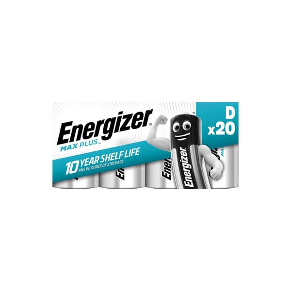 Batteri ENERGIZER Max Plus D 20/fp