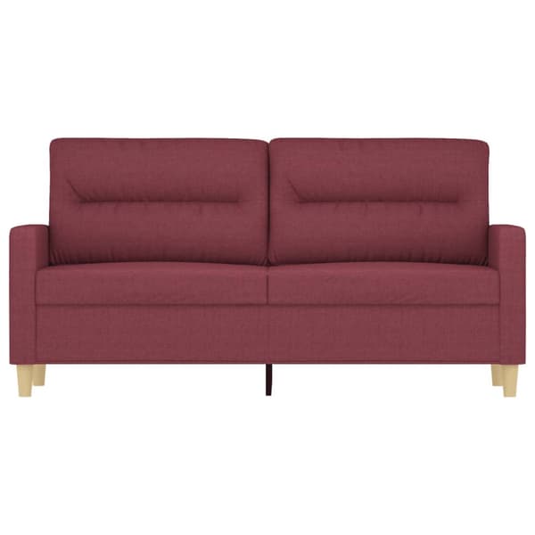 2-sitssoffa vinröd 140 cm tyg