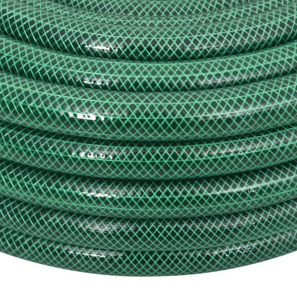 Trädgårdsslang med kopplingar grön 0,75" 50 m PVC