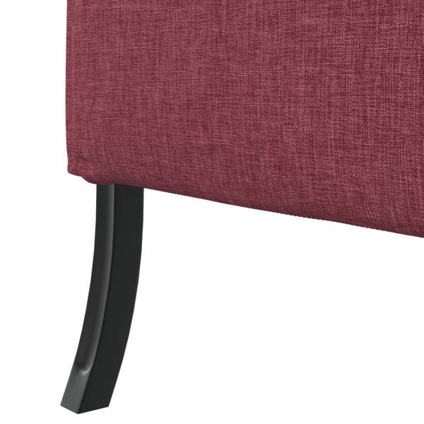 Hög Ryggsoffa 101cm Vinröd tyg