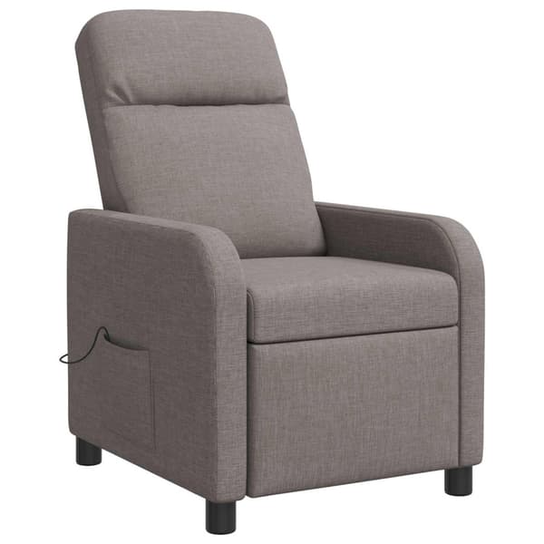 Massagefåtölj Taupe Tyg