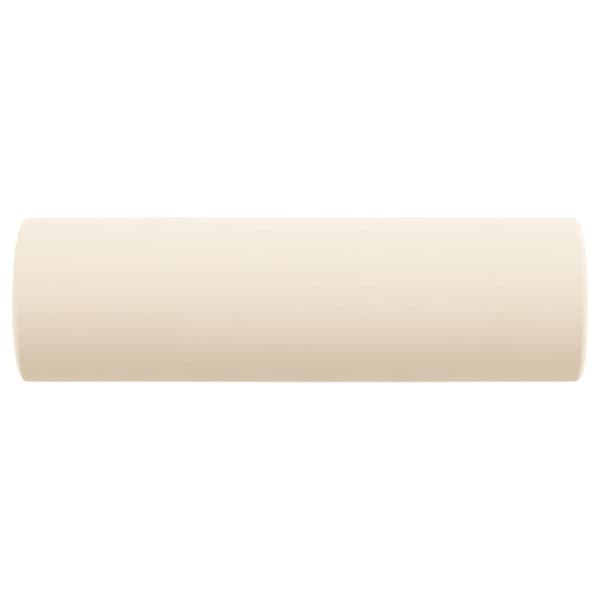 Prydnadskuddar 2 st gräddvit Ø15x50 cm sammet
