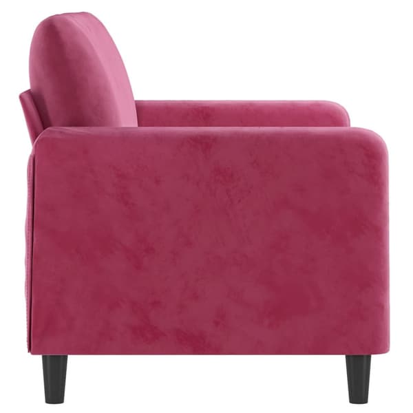 2-sitssoffa vinröd 120 cm sammet