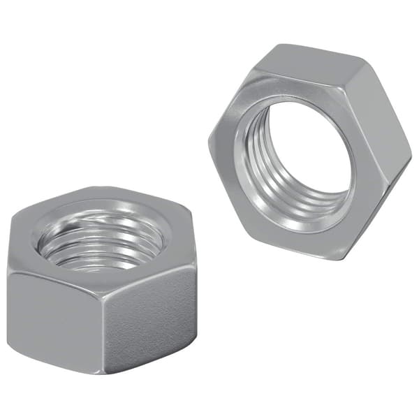 Sexkantig mutter 2 pcs Silver M6 Metall