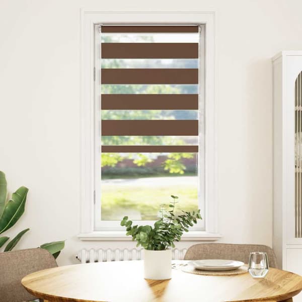 Rullgardin zebra brun 65x100 cm tyg bredd 60,9 cm polyester