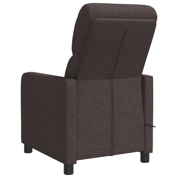 Massagefåtölj Mörkbrun Tyg
