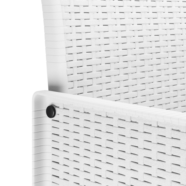 Trädgårdsmöbelset 13 pcs Vit Poly rattan