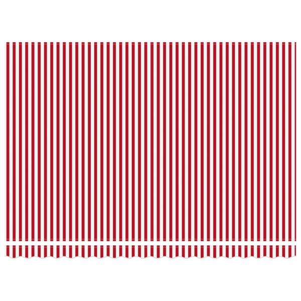 Utfällbar markis Röd och Vit 450 × 300 cm