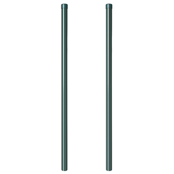 Stängselstolpe 2 pcs Grön 110 cm Pulverlackerad stål