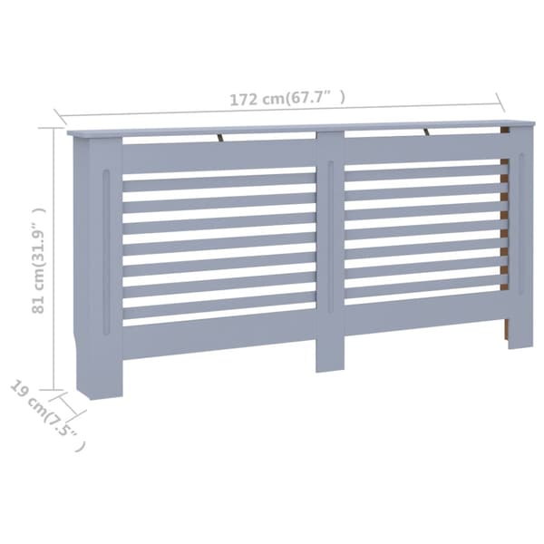 Elementskydd antracit 172x19x81,5 cm MDF