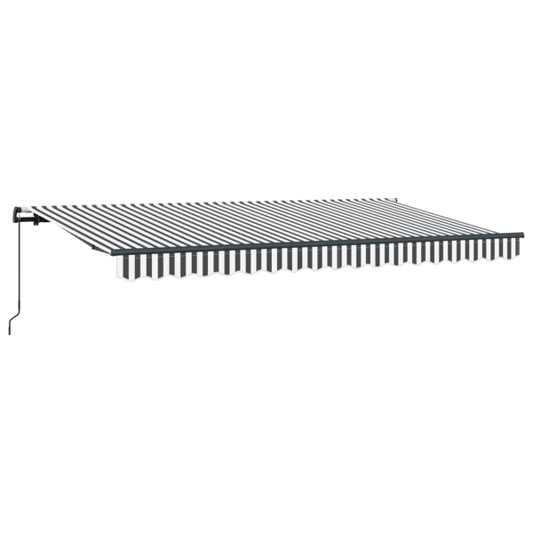 Utfällbar markis Antracit 400 x 200 cm tyg