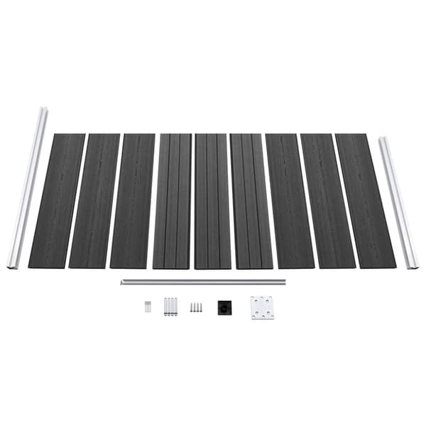 Staketpanel WPC 95x186 cm svart