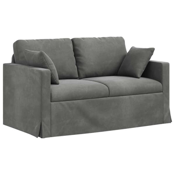 Soffa Mörkgrå 138 x 78 x 80 cm Sammet