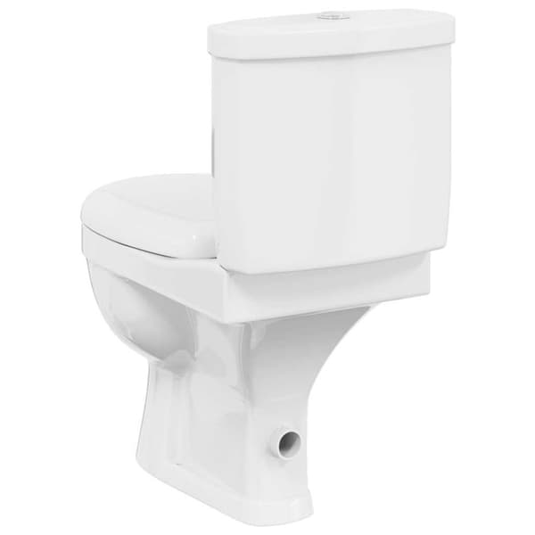 Toalett med cistern vit